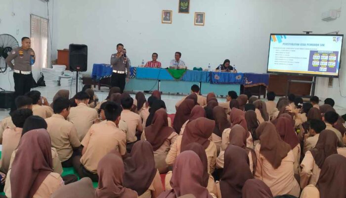 Ciptakan Budaya Tertib Lalu Lintas,Satlantas Polresta Jambi Beri Penyuluhan di SMAN 4 Kota Jambi