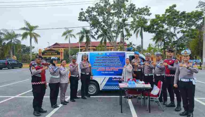 Sat Lantas Polres Siak Wujudkan Zero Accident, “Jaga Kesehatan, Utamakan Keselamatan”