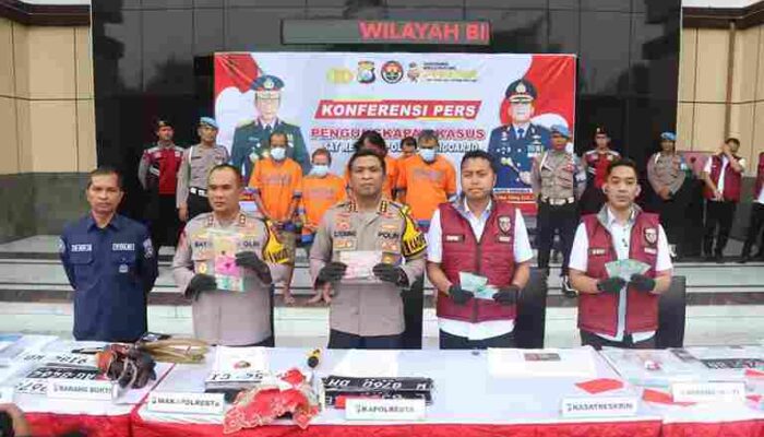 Peredaran Uang Palsu Berhasil Diungkap Polresta Sidoarjo