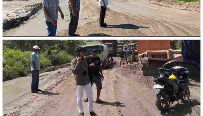 Camat Tualang Gerak Cepat Soroti Jalan Pemda Rusak Parah, PT Arara Abadi Ulurkan Tangan!