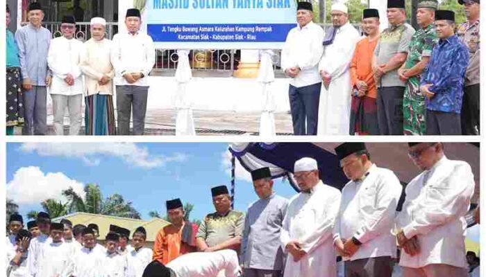 Shalat Jum’at Perdana, Masjid Sultan Yahya Pondok Pesantren Darul Hadist Siak diresmikan