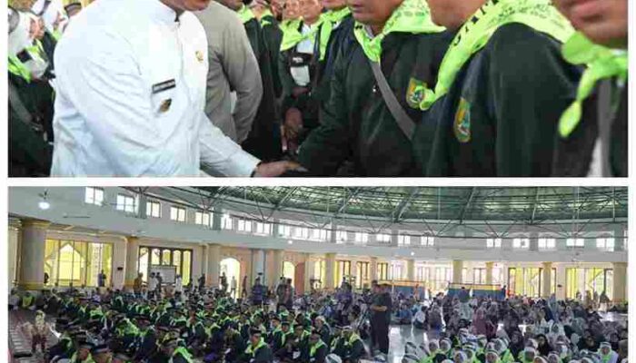Wabup Rohil Jhony Charles Lepas Keberangkatan CJH Dari Masjid Nur Afandi Ujung Tanjung