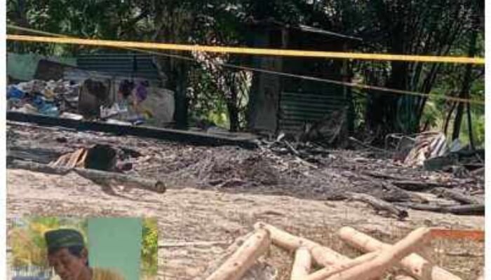 Kobaran Api Ludeskan Rumah, Ajo dan Keluarga Kehilangan Tempat Tinggal
