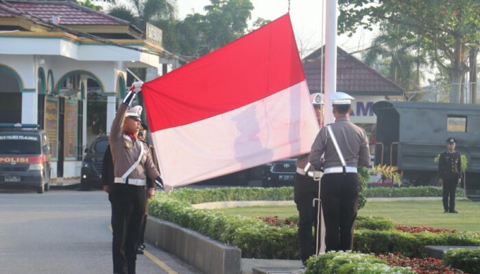 Polres Pelalawan Gelar Upacara HUT Kemerdekaan RI ke-80 dengan Khidmat