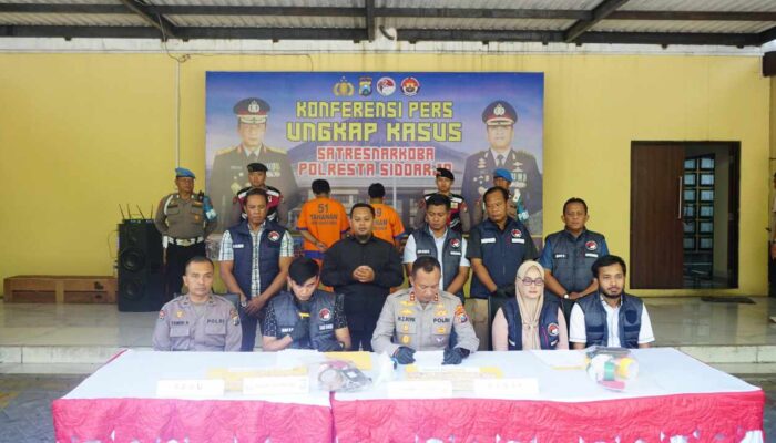 Satresnarkoba Polresta Sidoarjo Ungkap Dua Kasus Sabu 226 Gram dan 18 Pil Ekstasi
