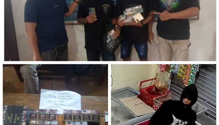 Polsek Tambak Tangkap Dua Pelaku Bobol Toko Gasak Rokok, Terekam CCTV Saat Beraksi