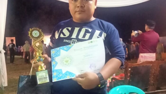 Kejutan! Wartawan Muaro Jambi, Noval Arisandi, Raih Juara III MTQ Desa Senaung