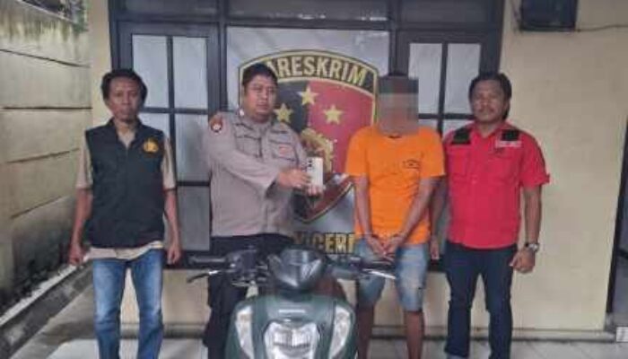 Kurang dari Satu Jam, Polsek Cerme Polres Gresik Tangkap Pelaku Curanmor dan Amankan Barang Bukti