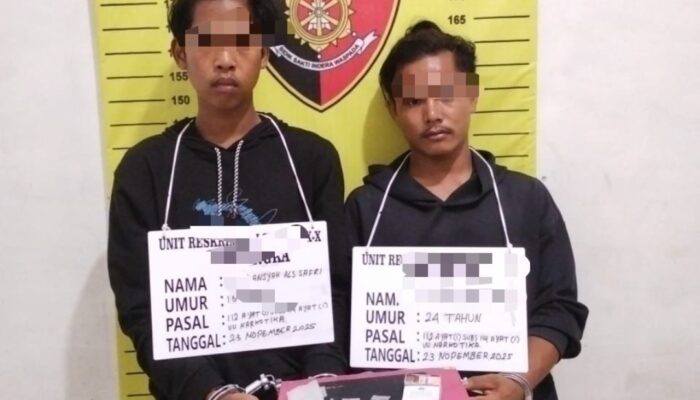 Dua Pria Ini Diringkus Unit Reskrim Polsek NA IX-X