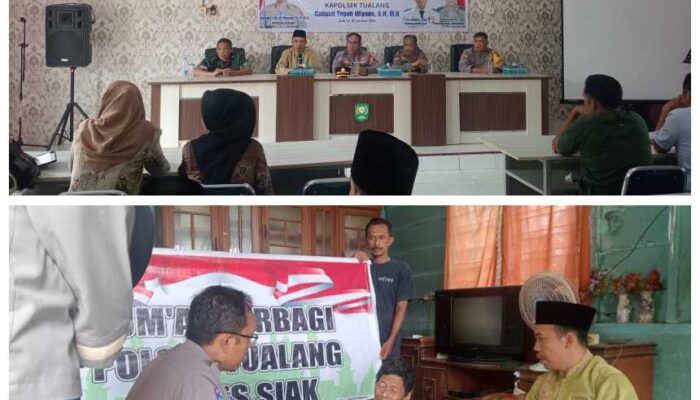 Polsek Tualang ‘Belanja Masalah’ di Maredan Barat, Bahas Kamtibmas dan Kamseltibcar Lantas