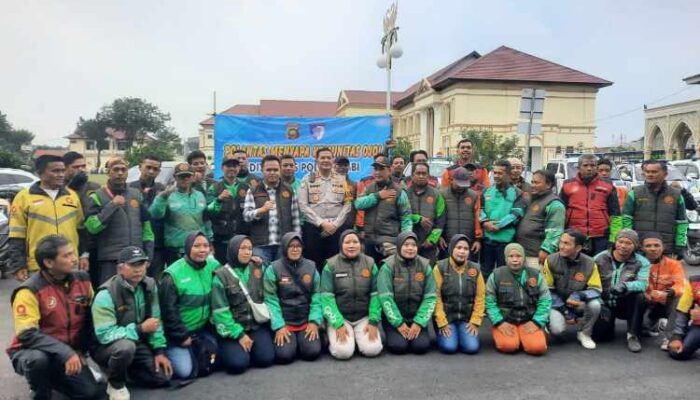 Ditlantas Polda Jambi Gandeng Komunitas Ojek Online, Perkuat Kamseltibcarlantas Lewat Operasi Keselamatan 2026