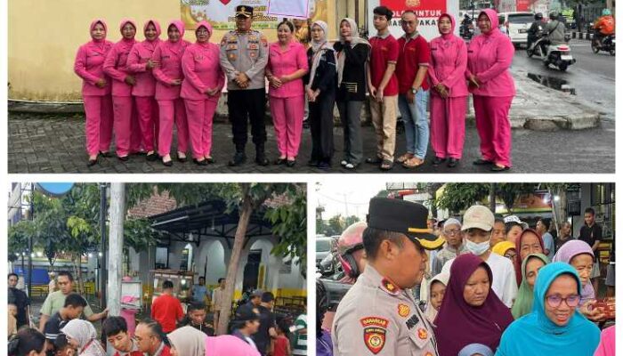 Polsek Gedangan Bersama Bhayangkari Bagikan Ratusan Takjil ke Masyarakat