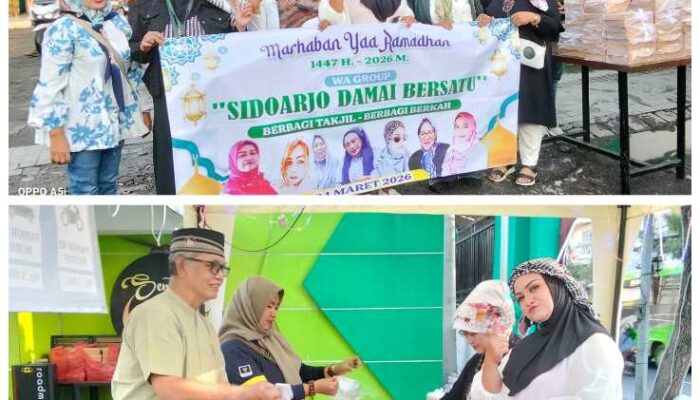 Persatuan Perempuan Sidoarjo Berbagi Takjil dan Suarakan Perdamaian Untuk Pimpinan Sidoarjo