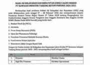 Hasil Seleksi Direksi PT KITB Diumumkan, Muncul Sorotan Terkait Prosedur Tahapan