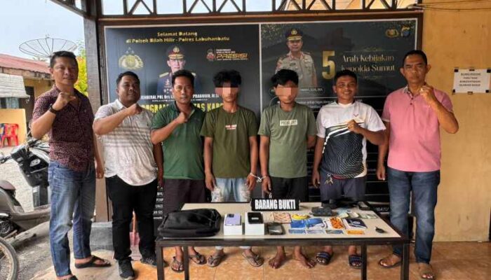 Polsek Bilah Hilir Ringkus Komplotan Begal Sadis di Sei Tampang, Kerugian Korban Capai Rp64 Juta