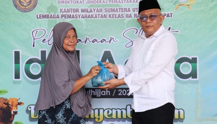 Rangkaian Idul Adha, Lapas Rantauprapat Sembelih 2 Lembu dan 3 Kambing