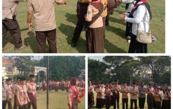 Danramil Rungkut Mayor Inf Sumarji Hadiri Pengukuhan Pramuka Garuda 2026,Pramuka Rungkut Cetak Rekor MURI