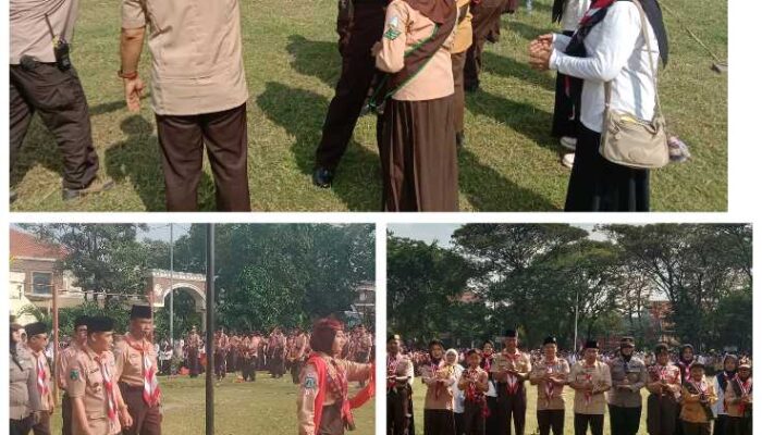 Danramil Rungkut Mayor Inf Sumarji Hadiri Pengukuhan Pramuka Garuda 2026,Pramuka Rungkut Cetak Rekor MURI