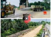 Wujud Kepedulian Lingkungan, PT Arara Abadi Muluskan dan Lakukan Penyiraman Rutin Jalan Kampung Maredan