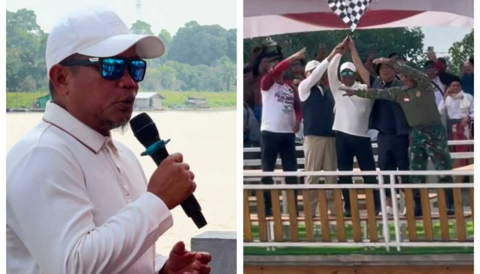 Dongkrak Ekonomi dan Wisata, Bupati Zukri Resmi Buka Ketinting Boat Racing di Kuala Terusan