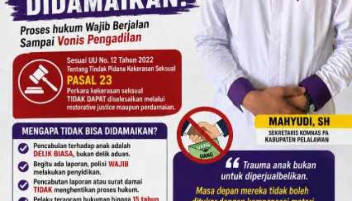 Demi Keadilan Korban, Komnas PA Pelalawan Tegaskan Tak Ada Jalan Damai bagi Predator Anak