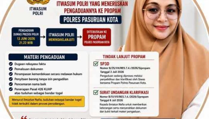 Dugaan Rekayasa Kasus Togel di Pasuruan: Itwasum Polri Perintahkan Propam Usut Laporan Wartawati