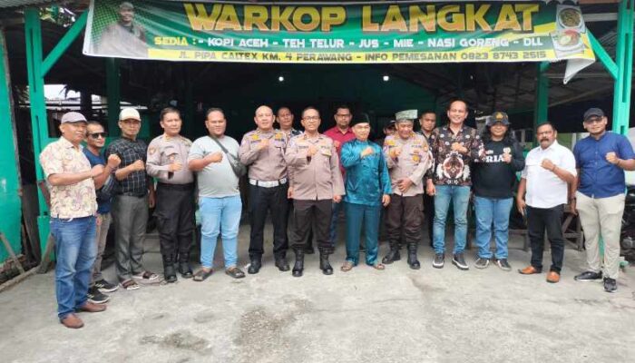 Polsek Tualang Rangkul Insan Pers Lewat Cangkir Kopi dan Perkenalan Kanit Reskrim Baru