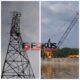 Kapal Tongkang Angkut Crane Tabrak Kabel Listrik PT BSP di Sungai Siak hingga Putus