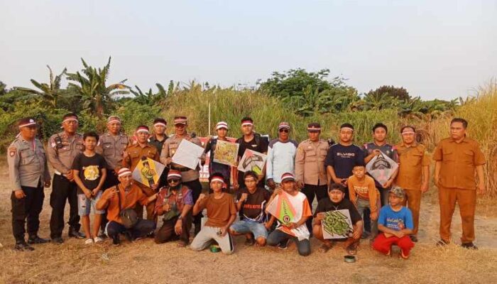 Semarak HUT RI Ke-81, Polsek Buduran Bersama Pemdes Sidokerto Gelar Lomba Layang-Layang