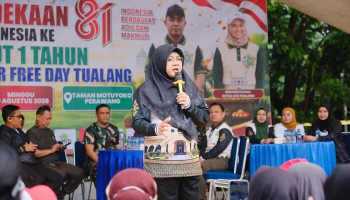 Bupati Siak Afni Zulkifli Serukan Warga Tualang Waspada Karhutla di Sela Car Free Day