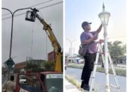 Komitmen Perbaiki Aset Daerah, Pemkab Siak Gesa Perbaikan Ratusan PJU dan Lampu Taman Perawang yang Padam Sejak 3 Tahun Lalu