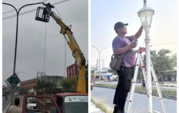 Komitmen Perbaiki Aset Daerah, Pemkab Siak Gesa Perbaikan Ratusan PJU dan Lampu Taman Perawang yang Padam Sejak 3 Tahun Lalu