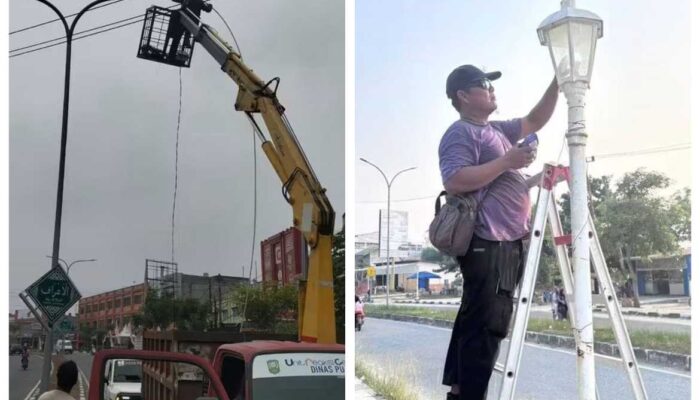 Komitmen Perbaiki Aset Daerah, Pemkab Siak Gesa Perbaikan Ratusan PJU dan Lampu Taman Perawang yang Padam Sejak 3 Tahun Lalu
