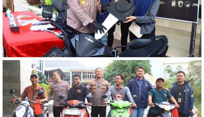 Kapolres Gresik Kembalikan Motor Korban Curanmor, Dua Residivis Ditindak Tegas