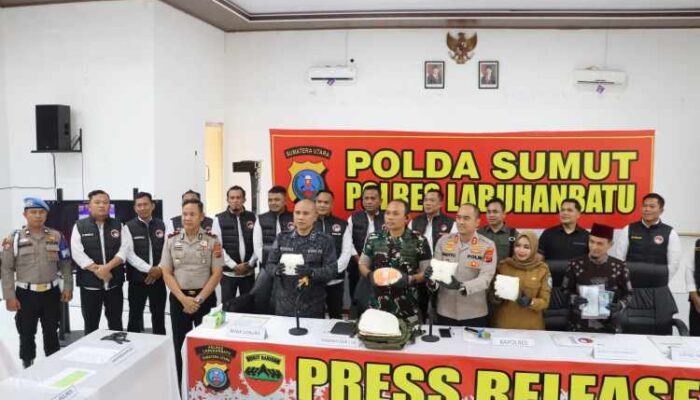 Sinergi TNI-Polri Gagalkan Penyelundupan 3,87 Kg Sabu Jaringan Malaysia di Labuhanbatu