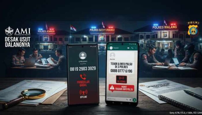 TEROR INFORMASI BOHONG SASAR TIGA POLRES, AMI DESAK UNGKAP SIAPA DI BALIK DUA NOMOR
