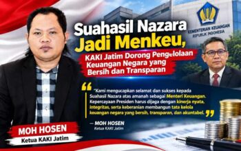 Suahasil Nazara Dilantik Jadi Menkeu, KAKI Jatim: Jangan Sia-siakan Kepercayaan Presiden