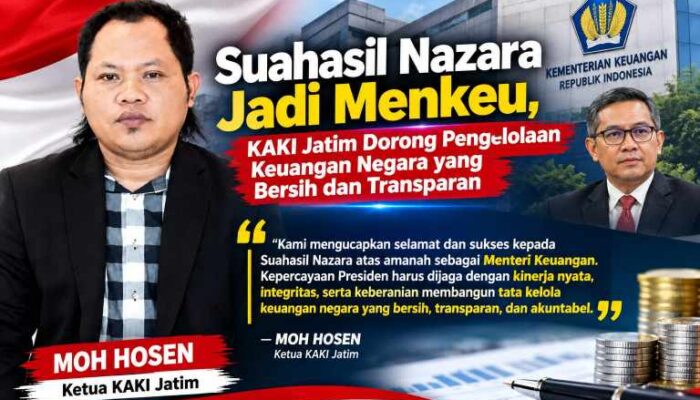 Suahasil Nazara Dilantik Jadi Menkeu, KAKI Jatim: Jangan Sia-siakan Kepercayaan Presiden