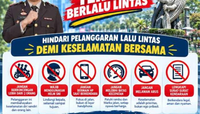 Kapolsek Gunung Anyar Berikan Reward Kunci Ganda Bagi Pengendara yang Tertib Berlalulintas