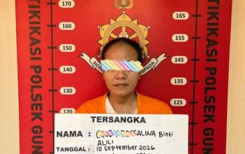 Diduga Gelapkan Kendaraan, Ibu Rumah Tangga Asal Bangkalan Madura “Gol”di Jeruji Besi Polsek Gunung Anyar