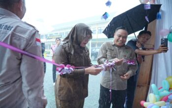Bupati Afni Buka Gema Pros Siak di Tengah Hujan Deras