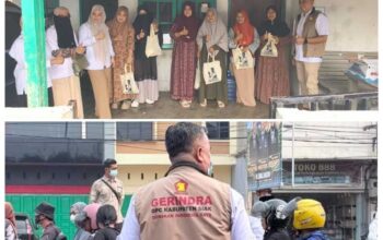 Kabut Asap Pekat di Siak, Ketua Fraksi DPRD Siak Partai Gerindra Turun Kejalan Bagikan Masker dan Sembako