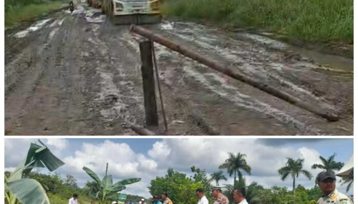 Bertahun-tahun Rusak Parah dan Telan Korban Kendaraan Terbalik, Warga Perawang Blokir Jalan Provinsi