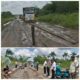 Bertahun-tahun Rusak Parah dan Telan Korban Kendaraan Terbalik, Warga Perawang Blokir Jalan Provinsi